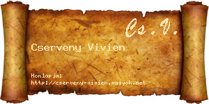 Cserveny Vivien névjegykártya