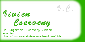 vivien cserveny business card